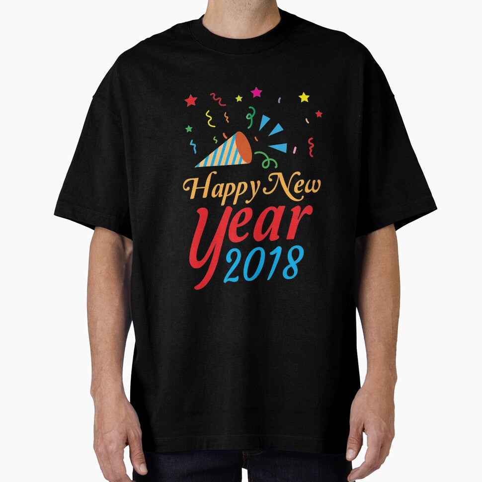 Happy New Year 2018 T-Shirt for Men and Women by AllStarMerch