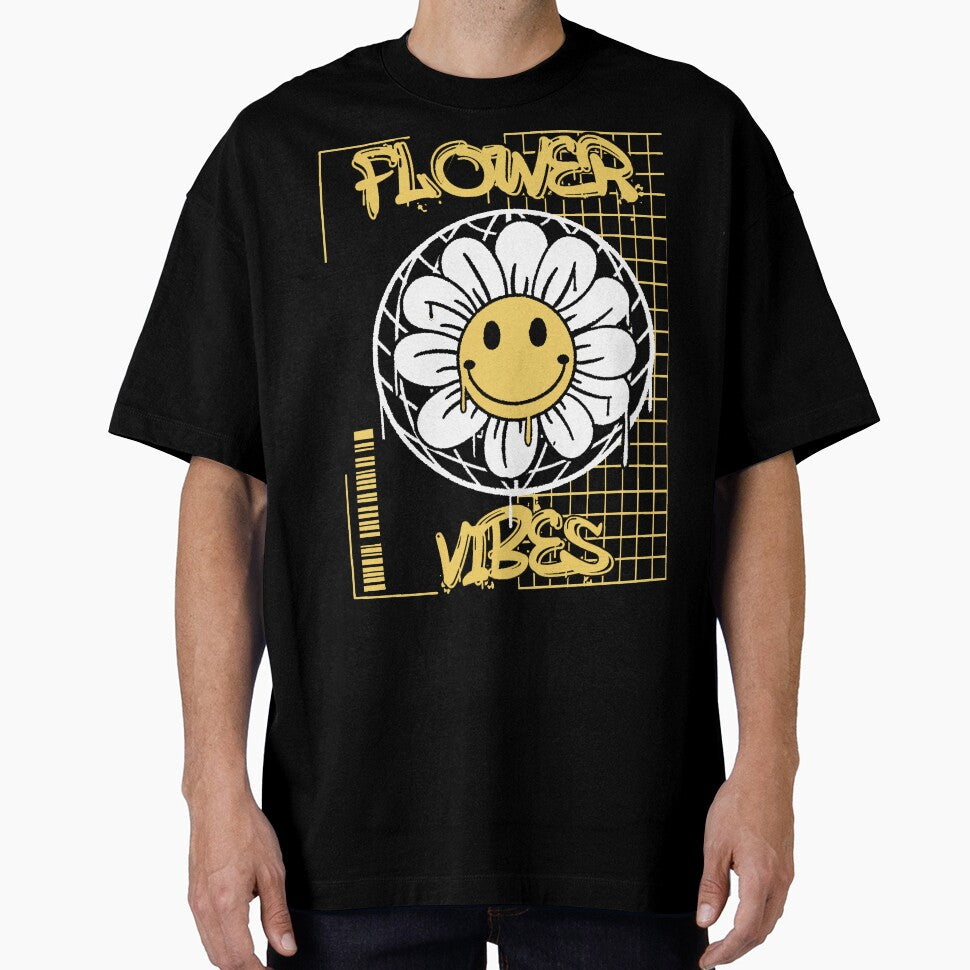 Graffiti Smiley Daisy-Retro Flower Vibes Street Wear and Art Design by artdesignforyou