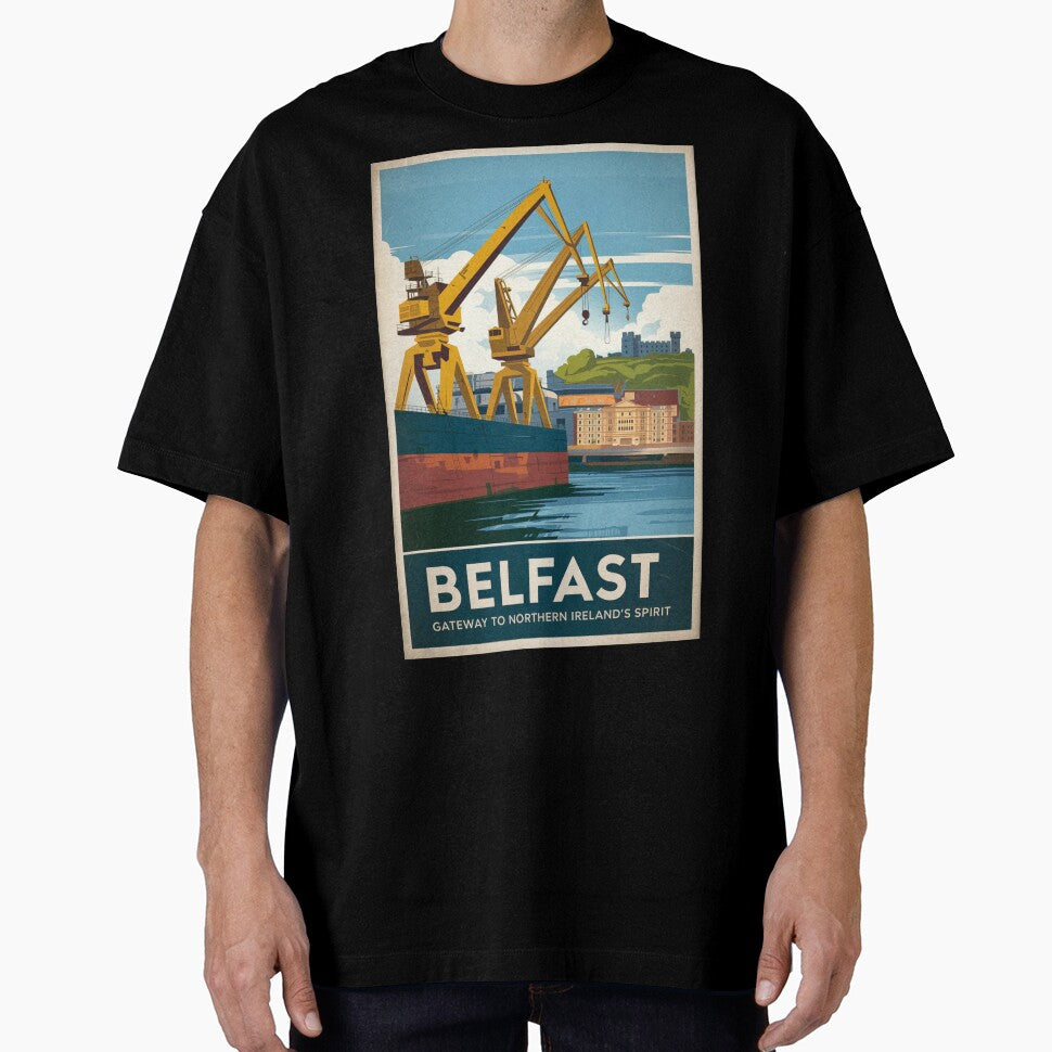 Belfast Vintage Travel Poster by TravelerRat
