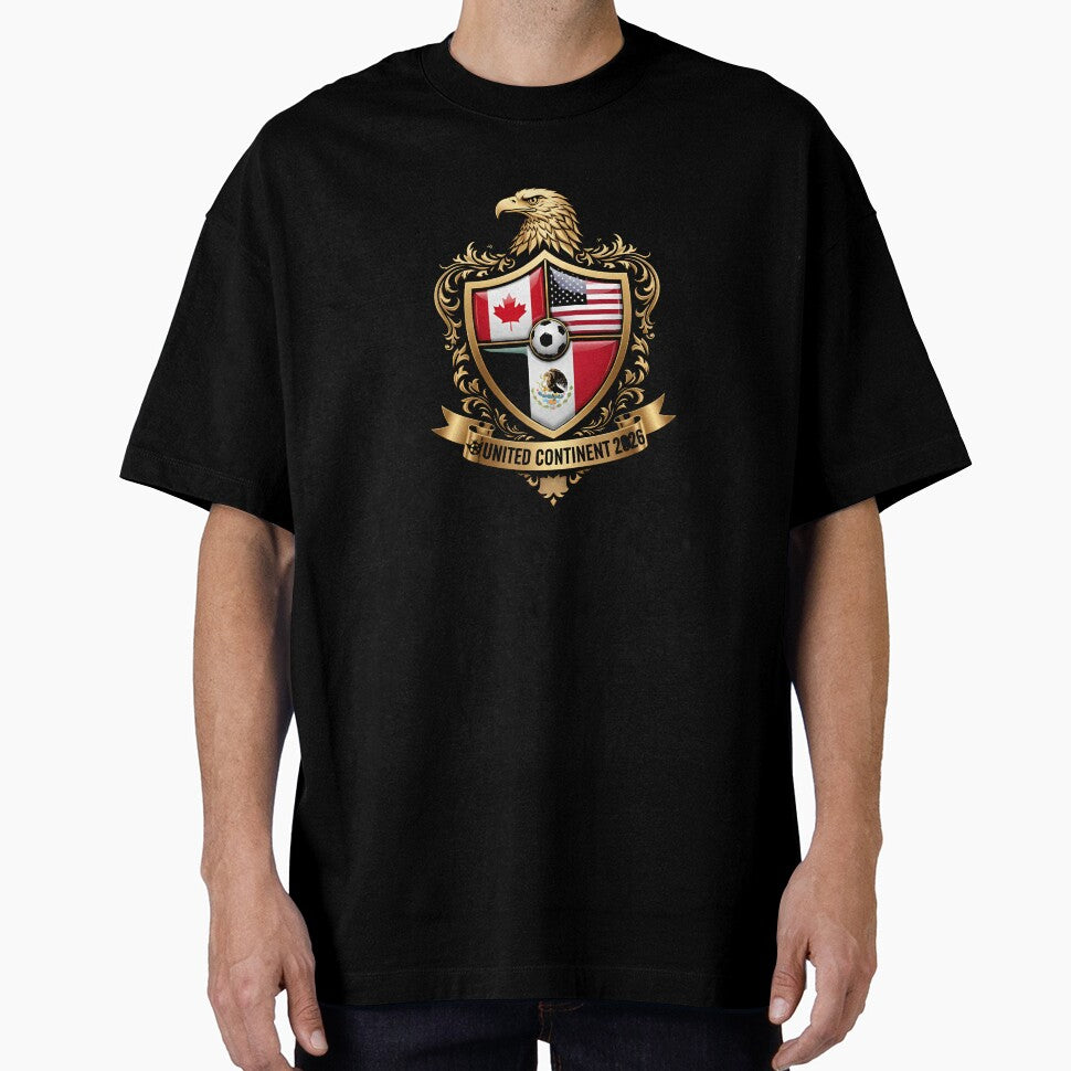 Golden Continental Eagle Soccer World Cup Crest 2026 T-Shirt_83050983 by kevincuellar