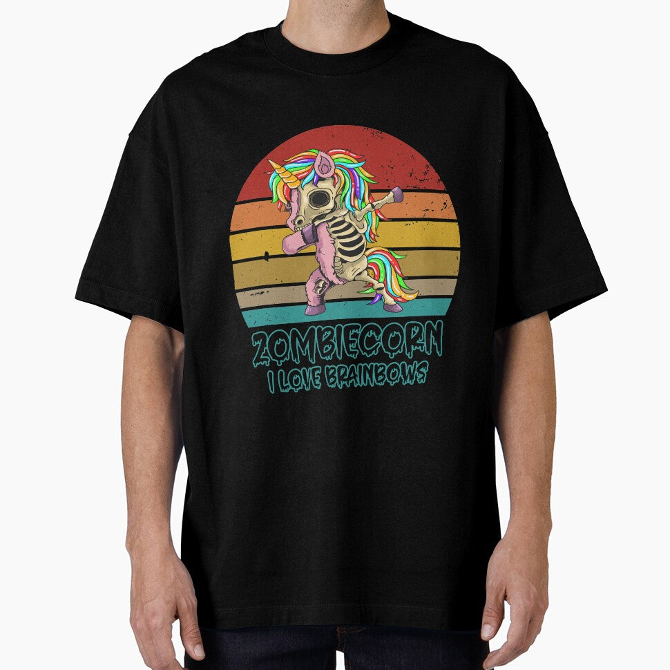 Zombie Unicorn I Love Brainbows Punk Gothic Goth Halloween S SK by andregiftshopzz
