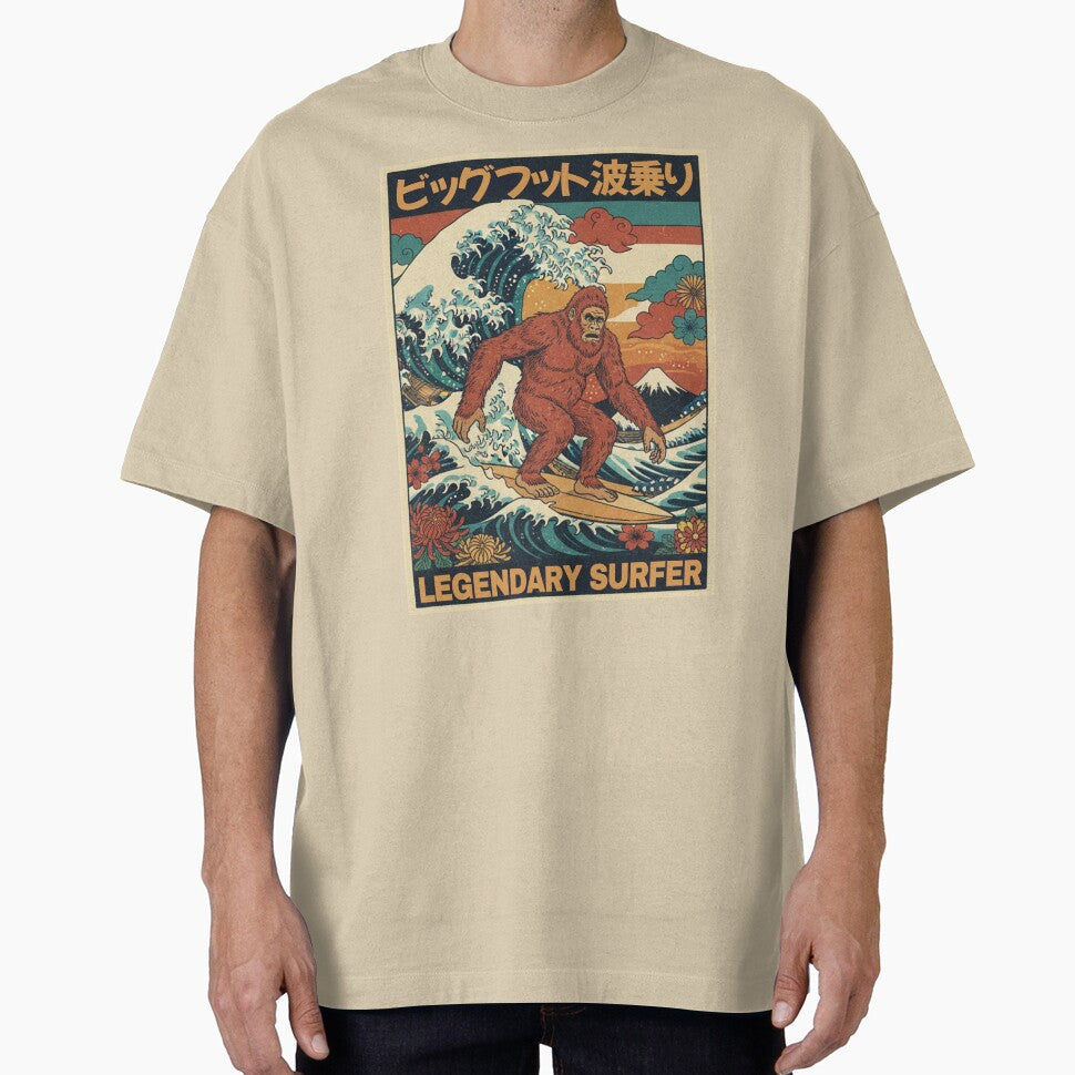 Bigfoot Surfing The Great Wave. by EunsooLee
