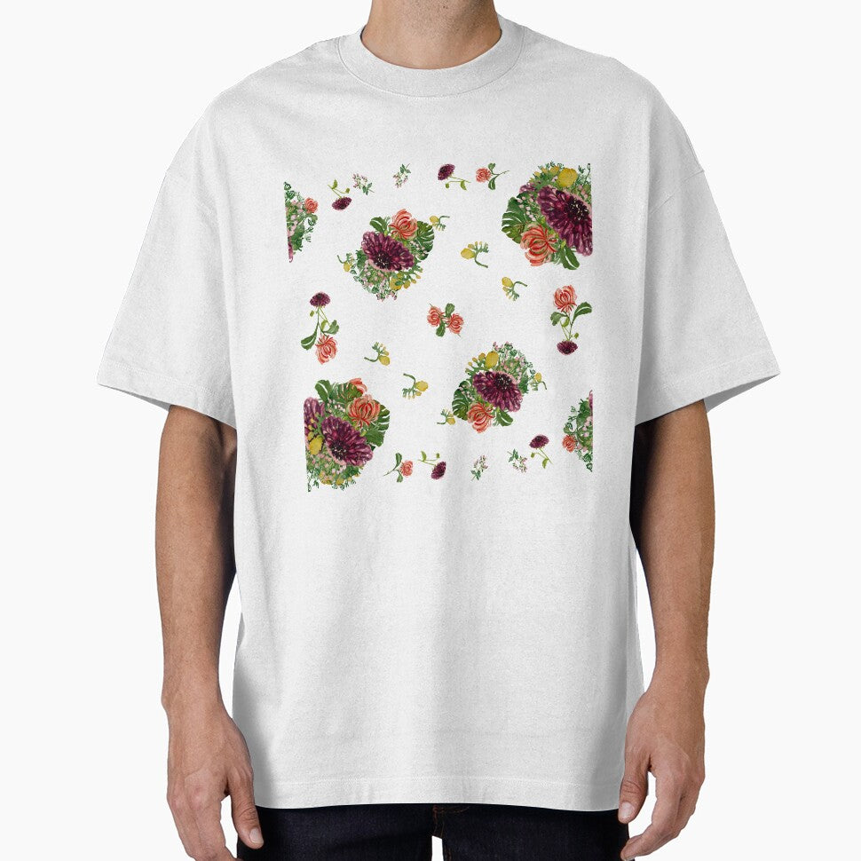 Dahlia palm flower pattern a watercolor sketch by Yana Mustafina | Boho Soulful Designs