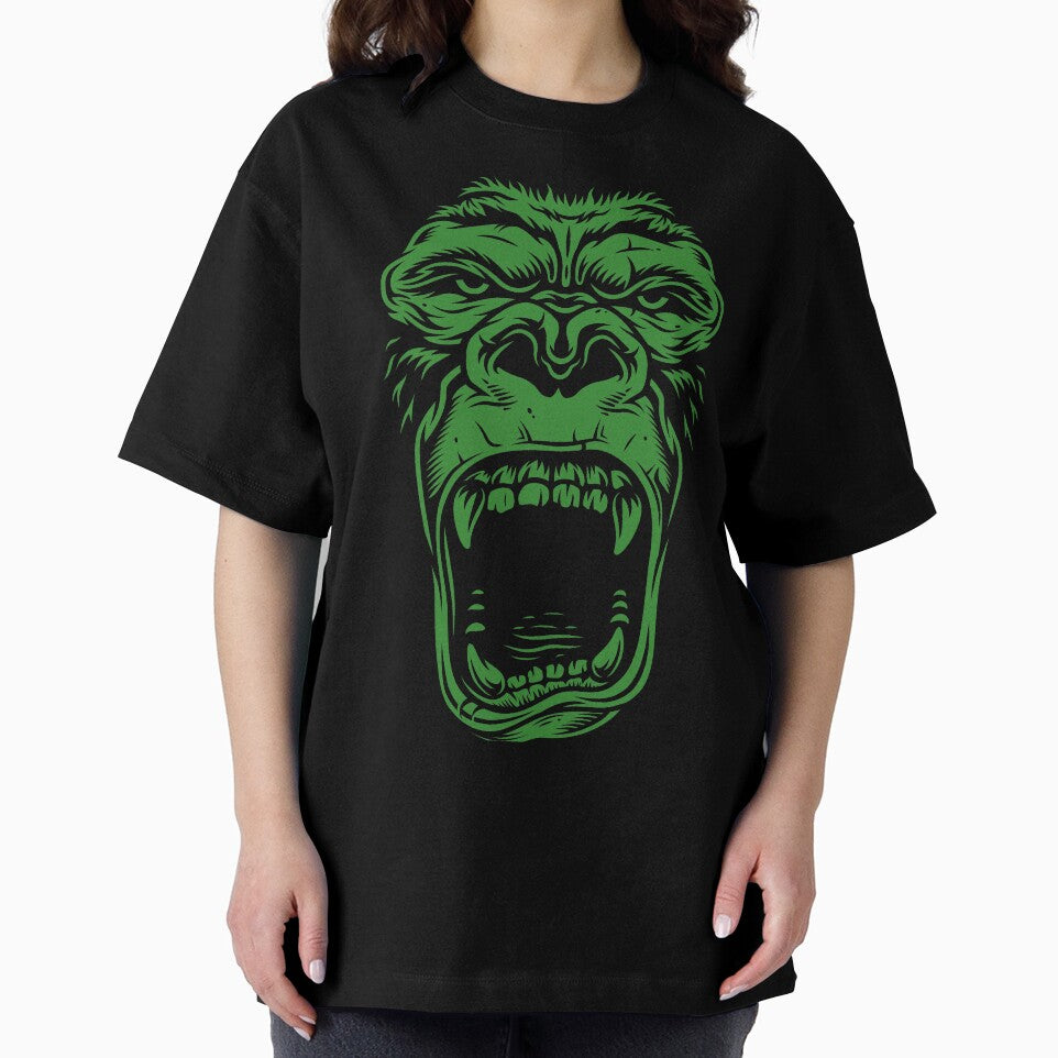 Face of gorilla on green by PherppaXz