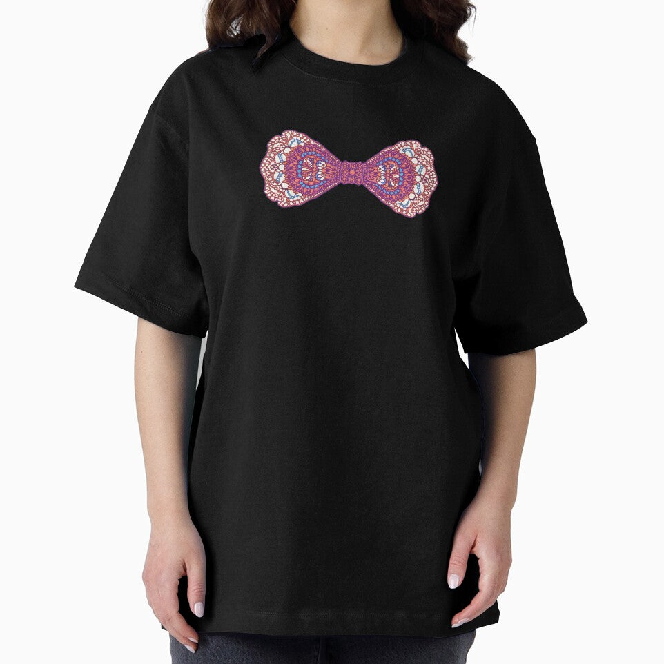 Pink floral lace bow by uunaa