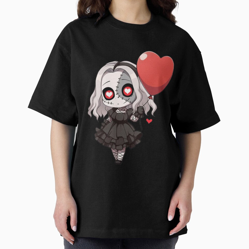 Oversized T-shirt with doll in love by  ZM Studio