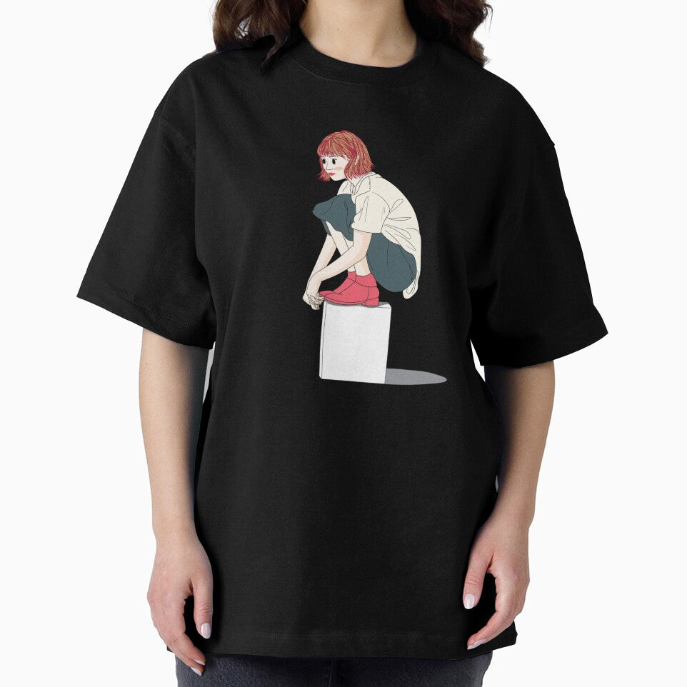 White Shirt Squatting On White Cube by VesperaVoid