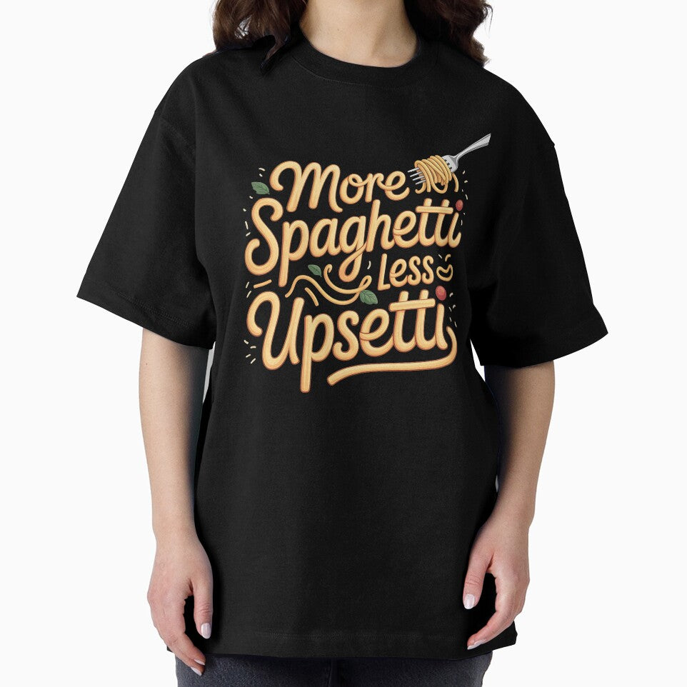 More Spaghetti Less Upsetti – Italy Inspired Funny Pasta Art by Redgiant87x