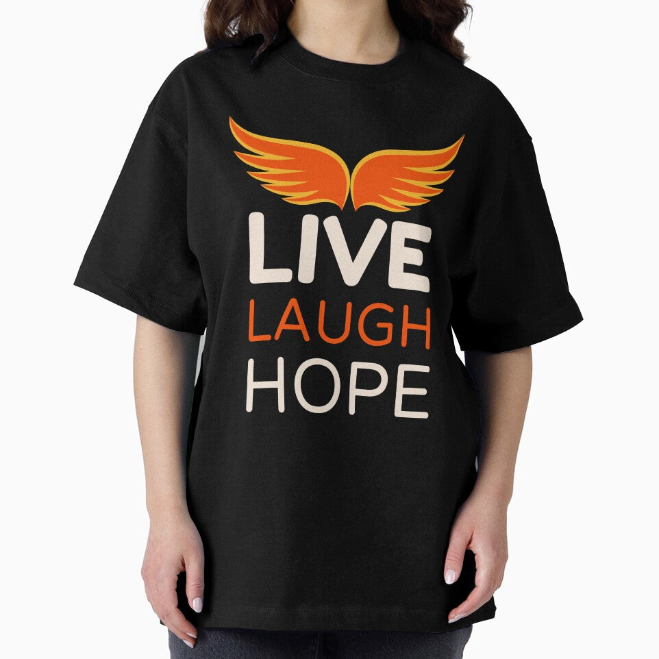 Live Laugh Hope - Short Motivational Quotes | Colorful Fashion Hope Typography by Delandor