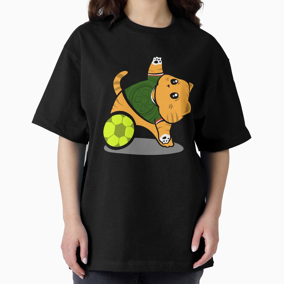 Cute Kitten Illustration With México Word cup football costume by arivirus