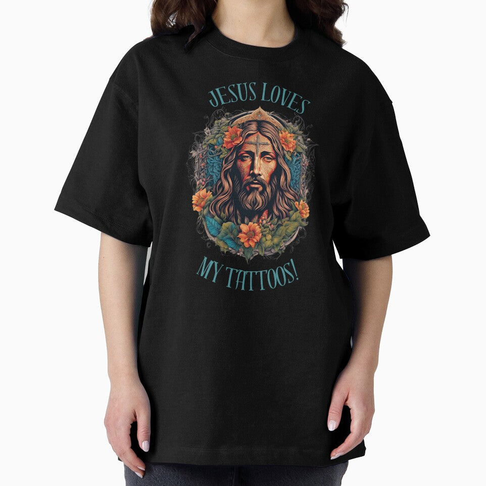 Unisex Jesus loves my tattoos! by NicMacTees