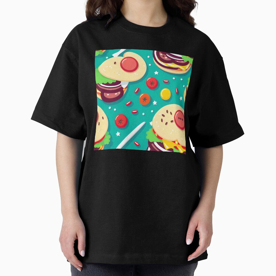 Delicious Burger Food Abstract Pattern by Artilize