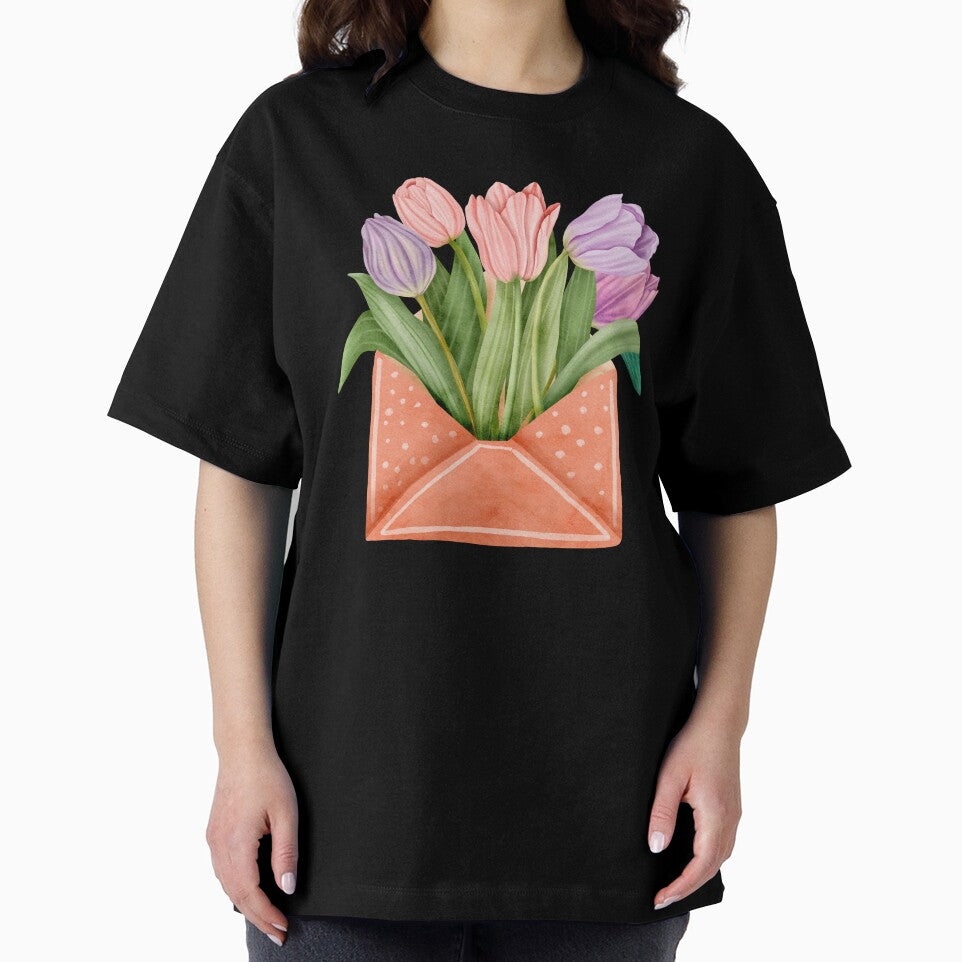 Tulips in an Envelope - Minimalist Design, Matte, Simple, Subtle, Minimal, Beauty, Elegance , Quiet, Clean, Pretty, and Calm by erkabees
