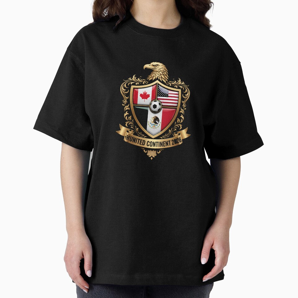 Golden Continental Eagle Soccer World Cup Crest 2026 T-Shirt_83050983 by kevincuellar