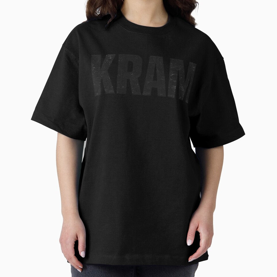 KRAM Brutalist Streetwear Logo Black Minimalist Tee by ShenGha-design