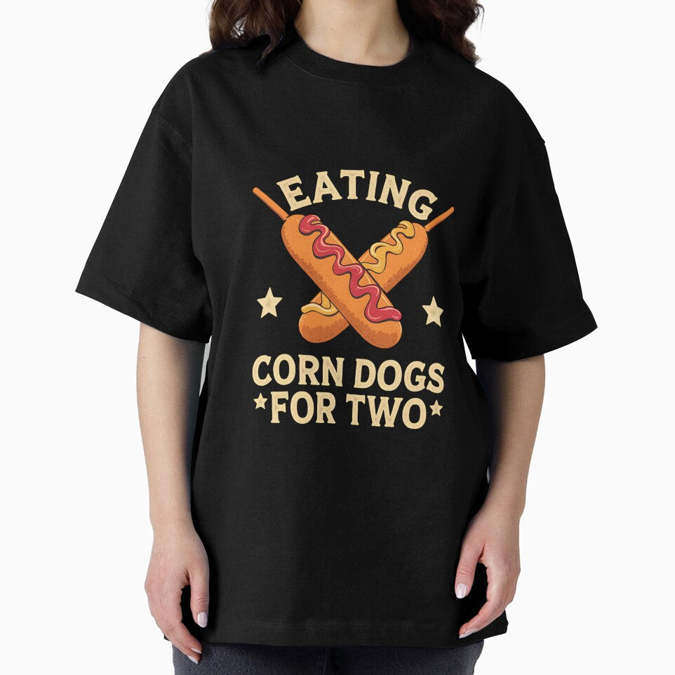 Eating Corn Dogs For Two Street Food Corndog Lover Corndog by IhanVaanMaArt