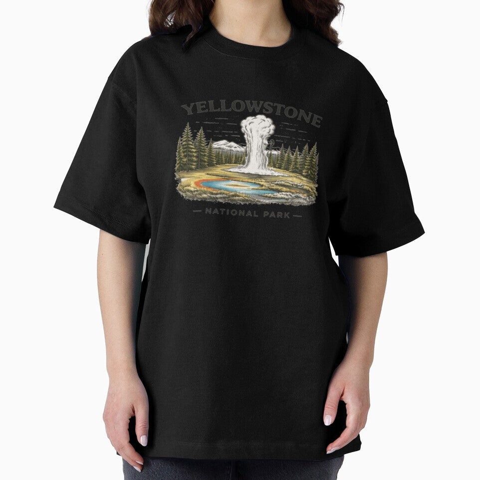 Yellowstone National Park TShirt, Sweatshirt, Long-Sleeve, Sticker by projectbadass