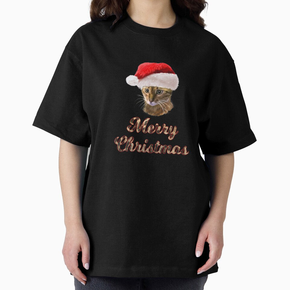 Bengal Cat Leopard Kitty Print Merry Christmas Premium by tomlopez2001us