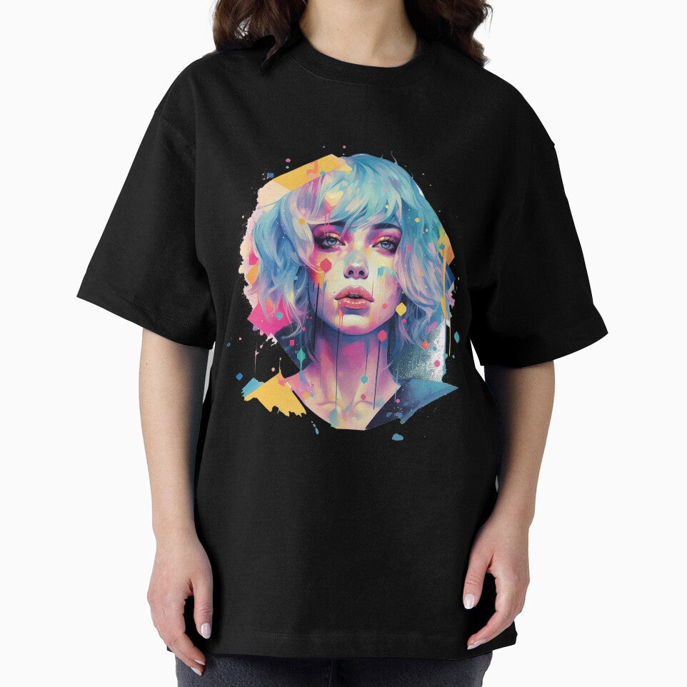 Girl Colorful Palette T-shirt Vector by ginnychu
