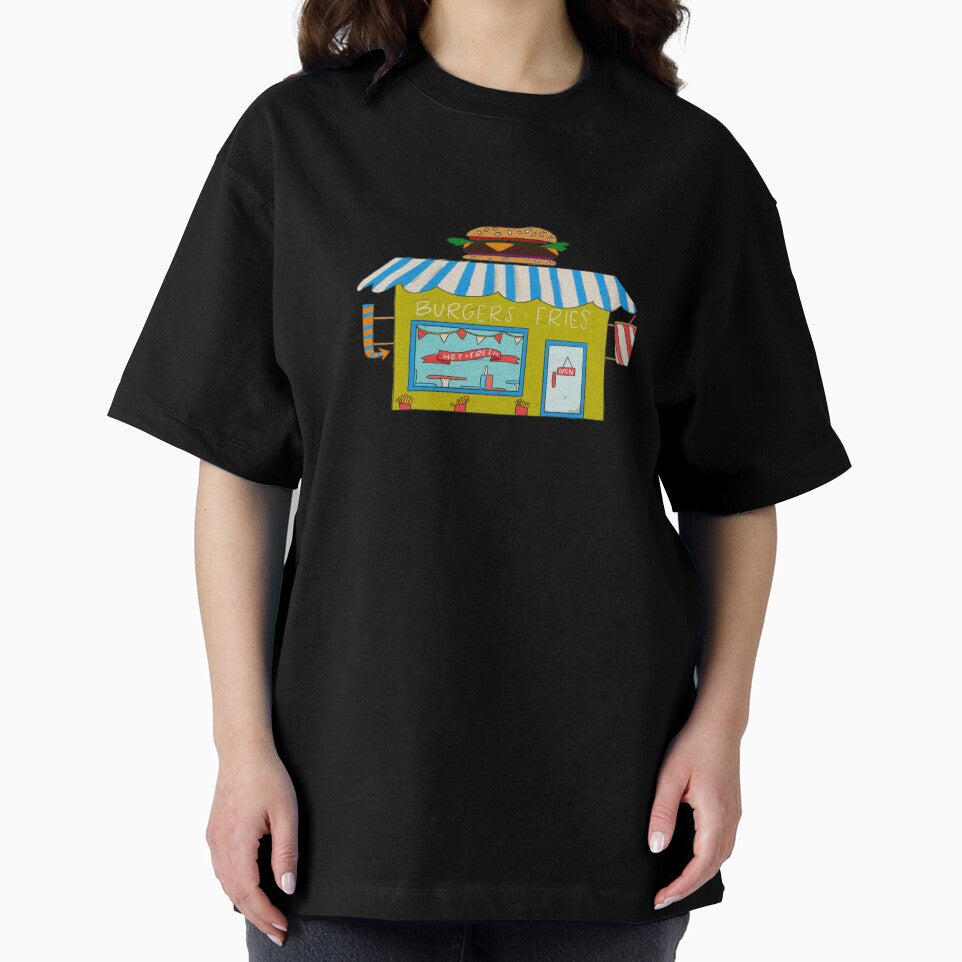Burger joint cottagecore hand illusrrtion by WildSalmonCraft
