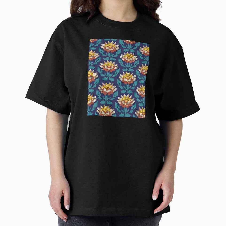 pixel flower pattern by ilomuilo