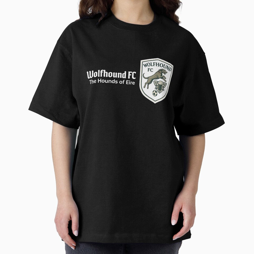 Wolfhound FC - Leaping Irish Wolfhounds - Hounds of Eire - White font by Irish Wolfhound Central