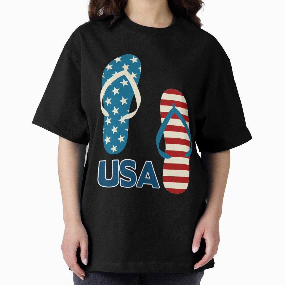 USA Flip Flops T-Shirt for Women and Women by AllStarMerch
