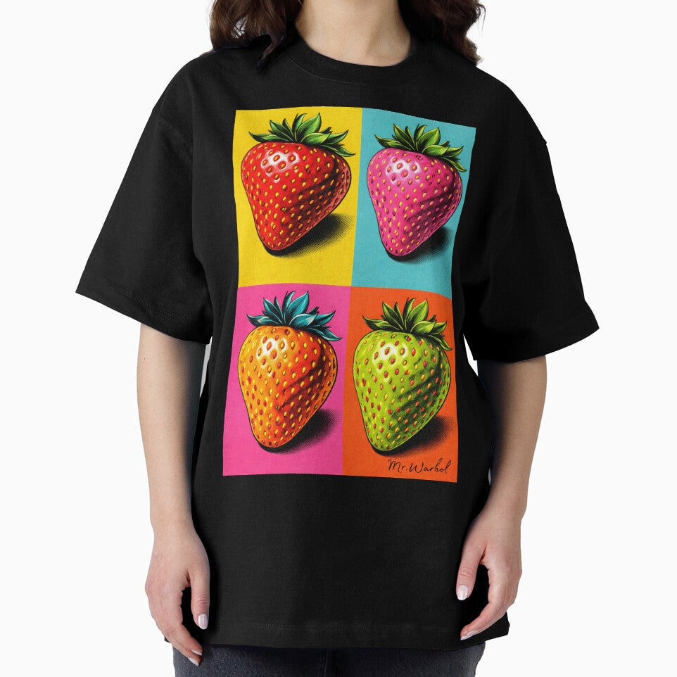 Colorful Pop Art Strawberries – Warhol Inspired Print by Mr.Warhol