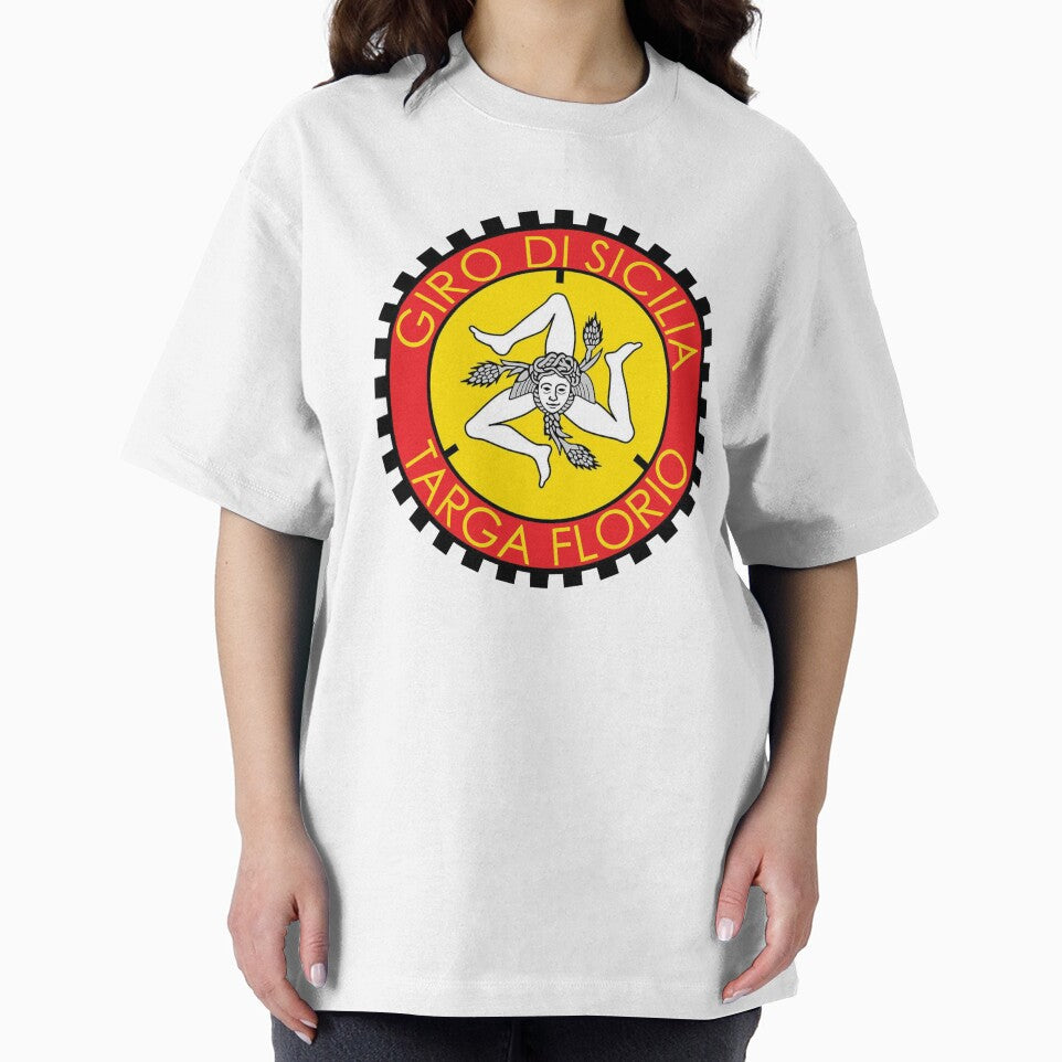 Classic Targa Florio emblem - car windscreen sticker, Sicily T shirt by retropetrol