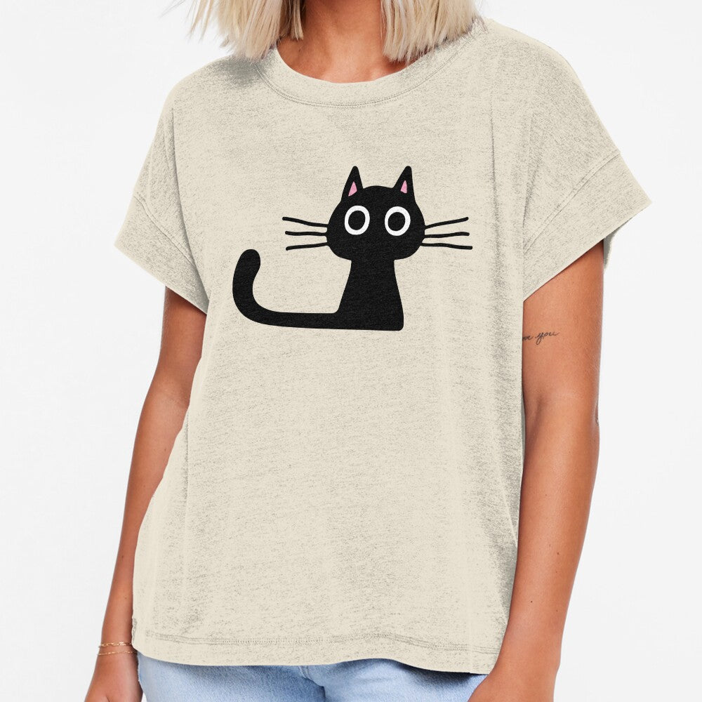Cutie Kitty Cat Wide Eyed Black Kitten by Jenn Inashvili