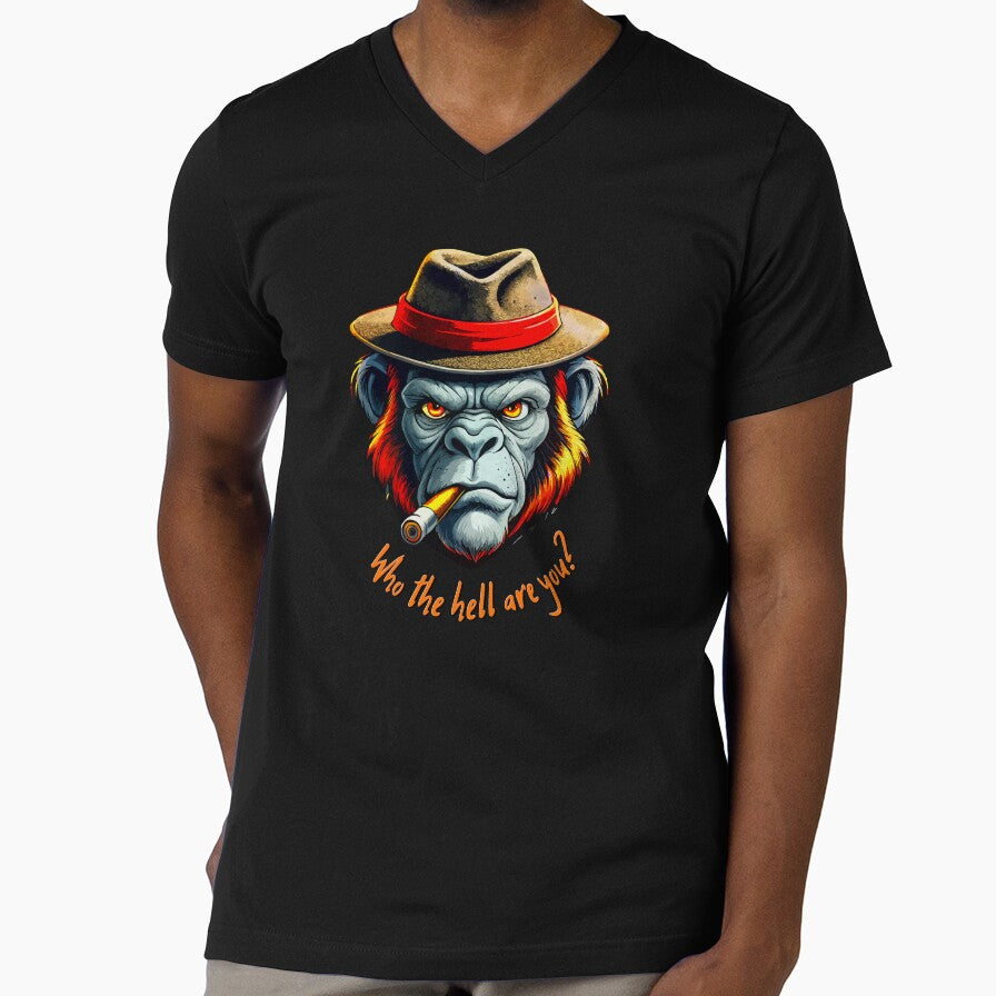 Grumpy Monkey with Cigar: Who Are You? by VikArtStudio