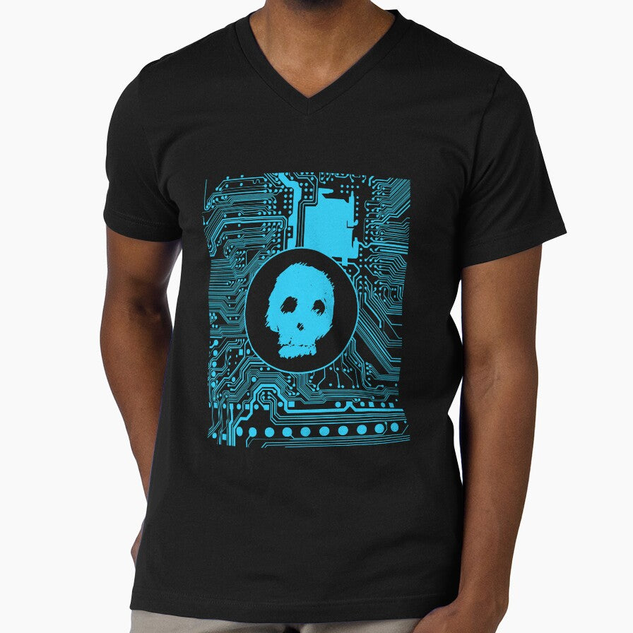 Blue Blurry Skull (Cybergoth) by MeteorsAndStars