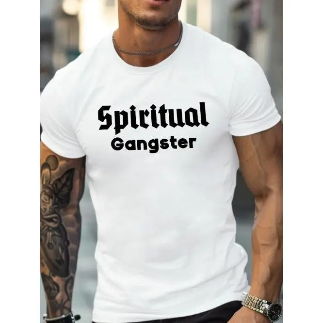 text art Spiritual Gangster men's T-shirt comfort fit Made in USA Hoodie, Sweatshirt | DripVista.com