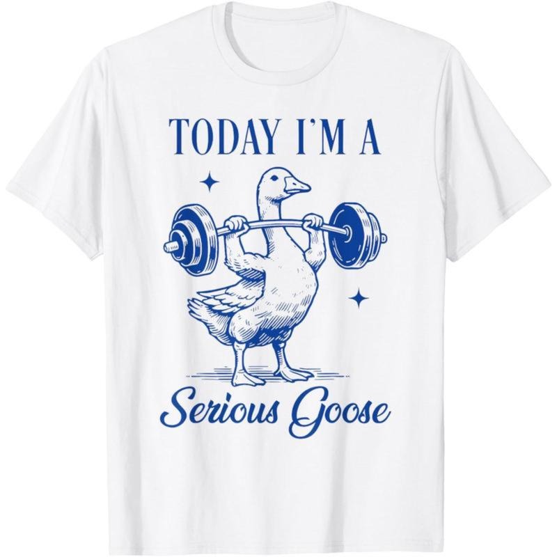today Swoosh'Bat brand WB shield serious goose funny lifting weights gym fitness T-Shirt Hoodie, Sweatshirt | DripVista.com