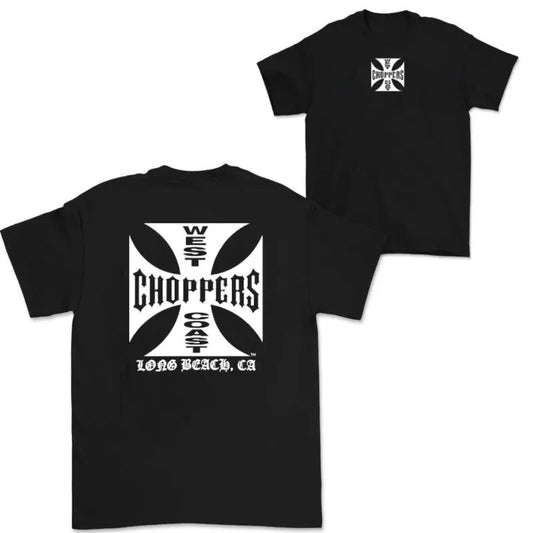 West Coast Choppers Iron Cross Long Beach sweatshirt/hoodie/tshirt , Trending 2024, Double Side,  Gift Shirt, T-Shirt Cotton Short Sleeeve T-Shirt