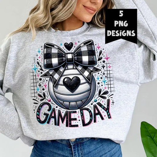 Volleyball Game Day sweatshirt/hoodie/tshirt, Coquette Volleyball Glitter sweatshirt, Volleyball Mama hoodie, Volleyball Mom tshirt, Game Day, tshirt trend