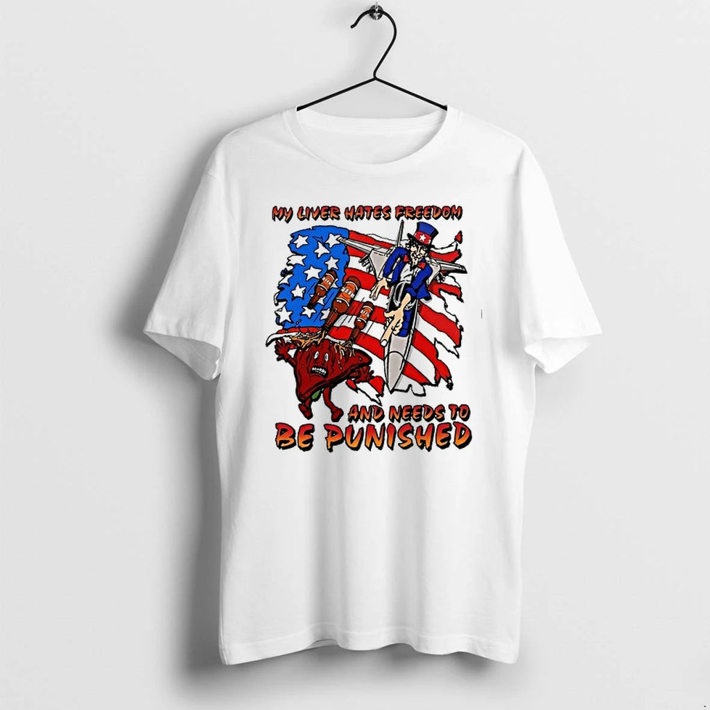 Uncle Sam My Liver Hates Freedom And Needs To Be Punished American 0 Tshirts Sweater