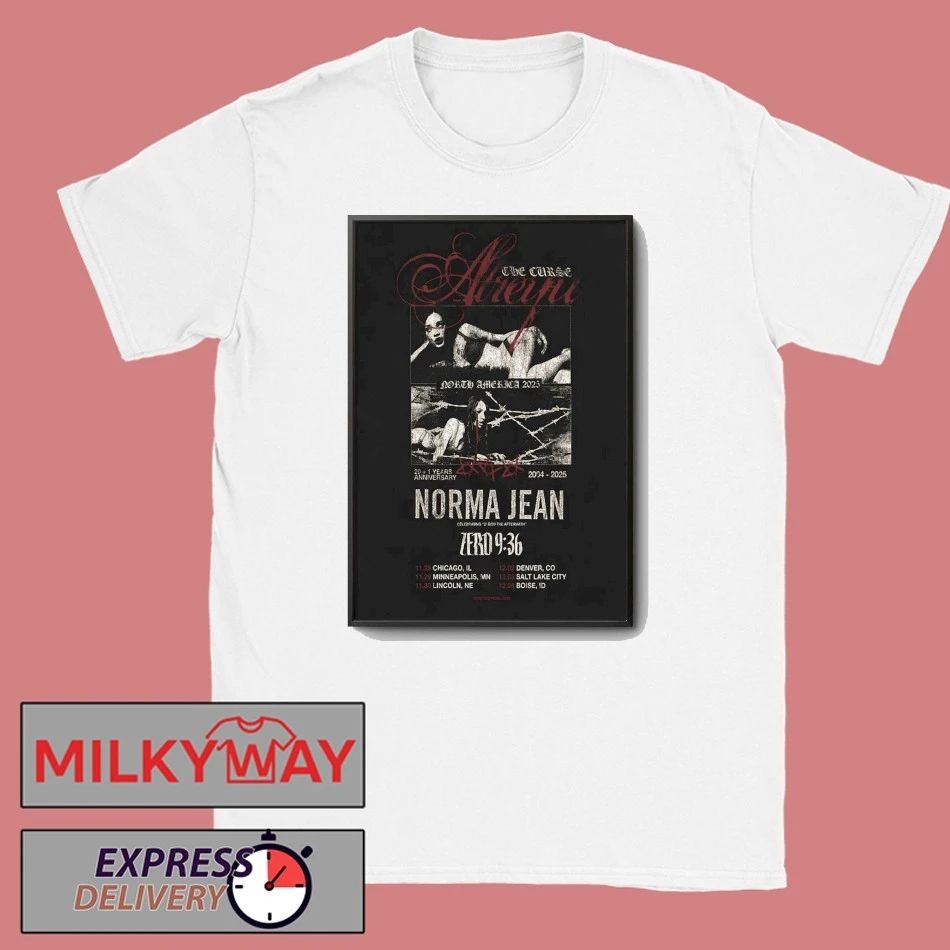 Norma Jean 21 Years Anniversary North America 2025 Tour Poster shirt