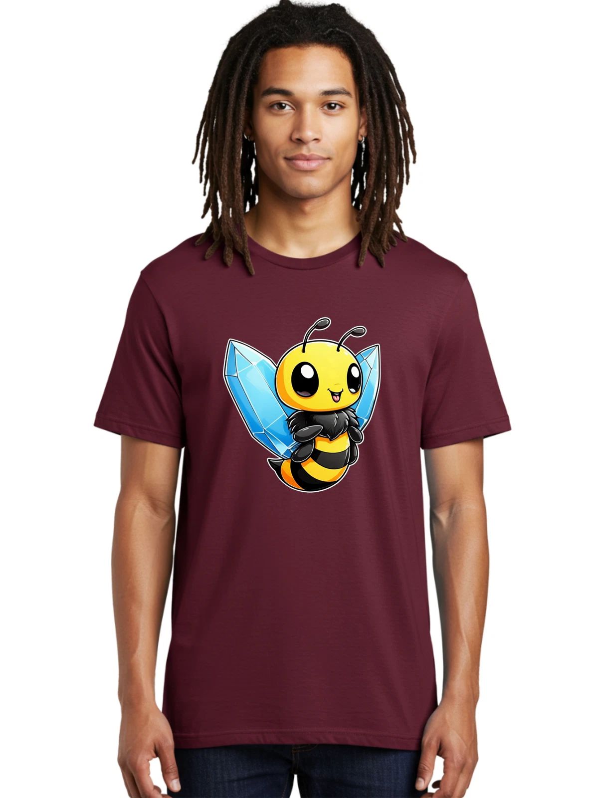 Crystal-Bee-3 Mens Graphic Tee, 100% Cotton, Casual Summer Wear