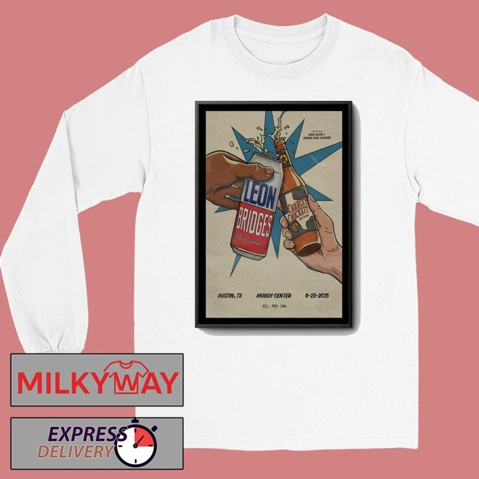 2025 Austin, Texas Leon Bridges & Charley Crockett Poster shirt