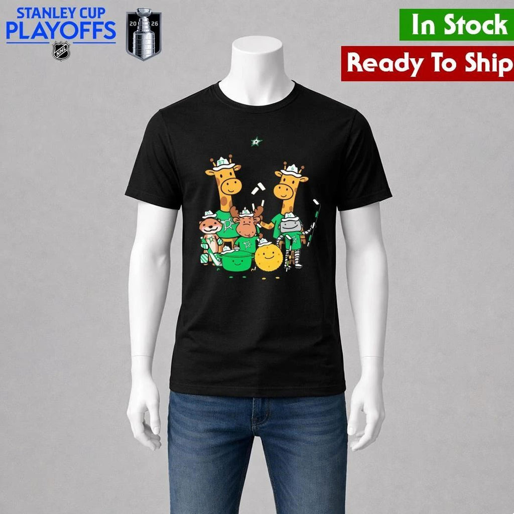 Dallas Stars Cartoon Group Illustration Shirt