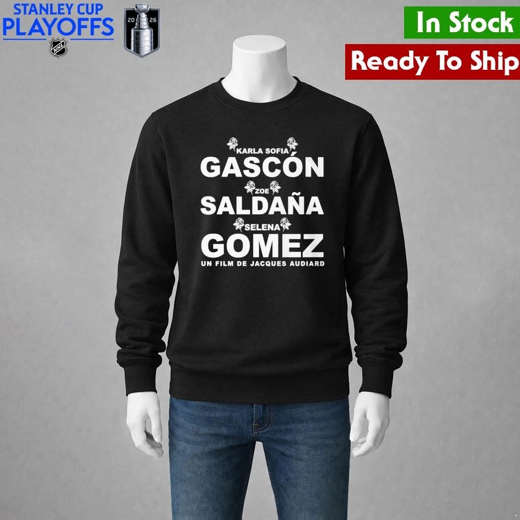 Karla Sofía Gascón Zoe Saldaña and Selena Gomez Shirt