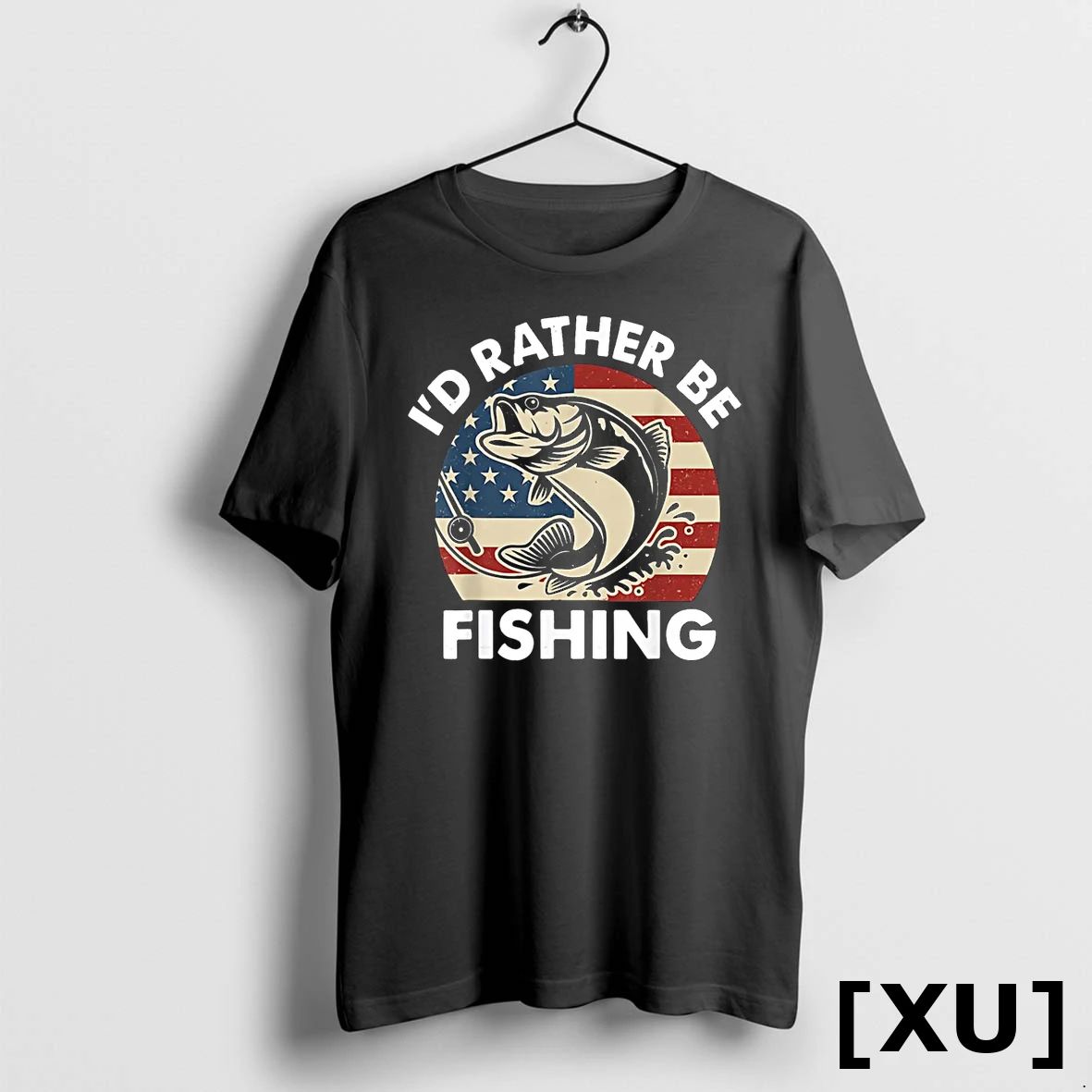 Id Rather Be Fishing American Flag Patriotic Tshirts Sweater