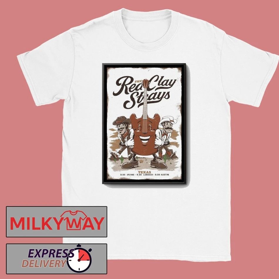 The Red Clay Strays Sept 28 2025 Austin Texas Poster shirt