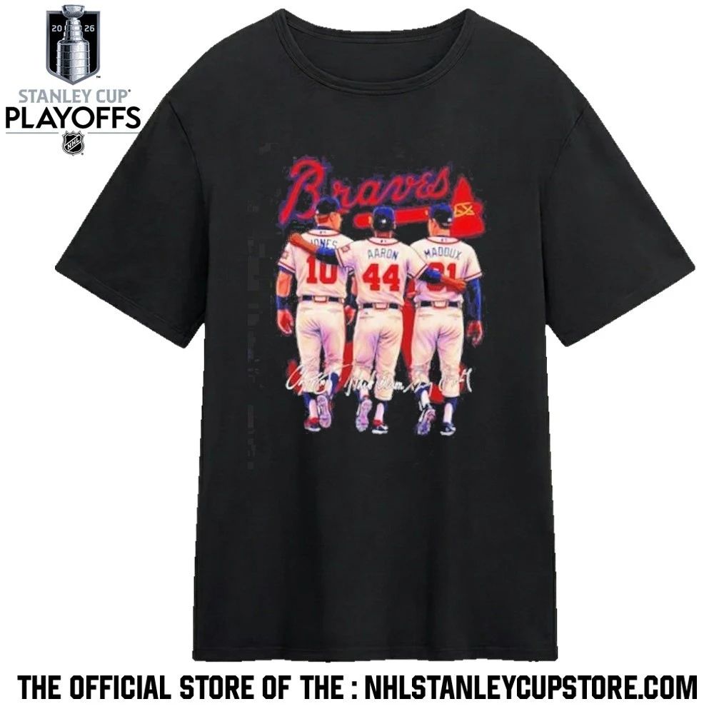 Atlanta Braves Jones Aaron Maddux legends hall of fame Shirt