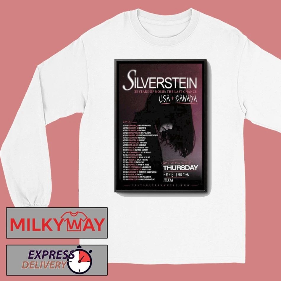 Silverstein Tour America Canada 2025 Poster shirt