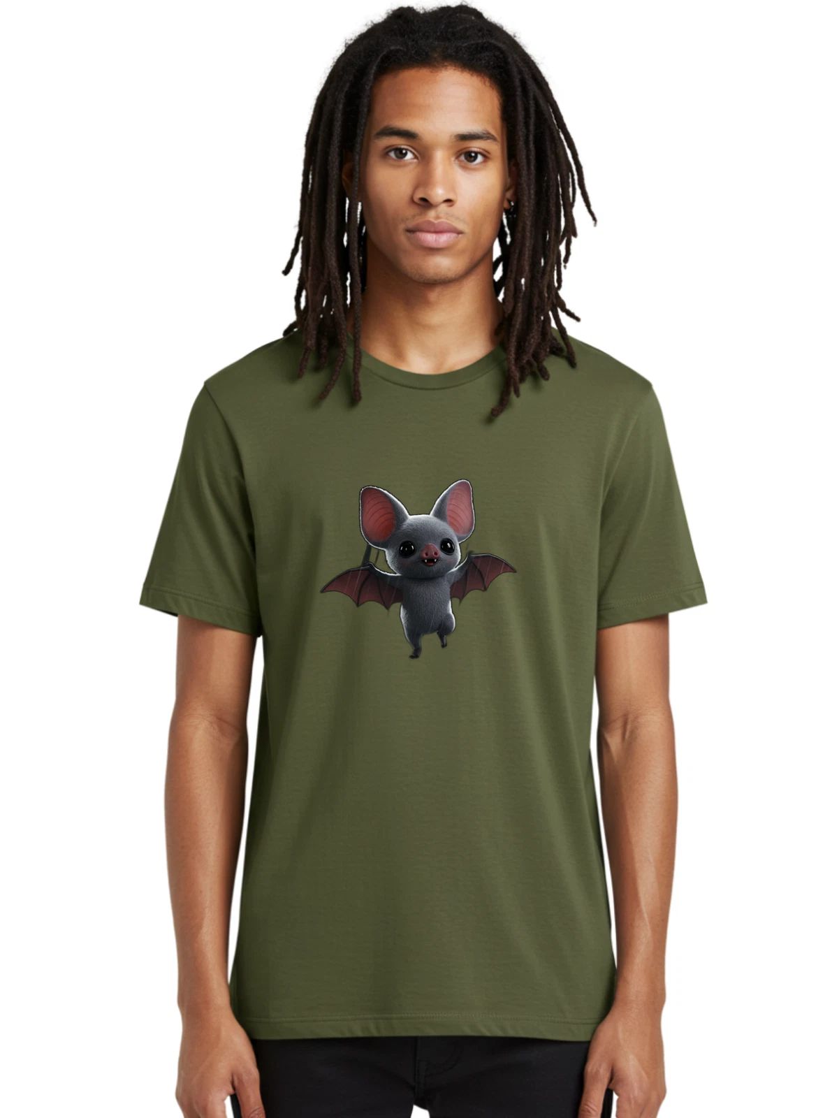 Flying-Bat-9 Mens Graphic Tee, 100% Cotton, Casual Summer Wear
