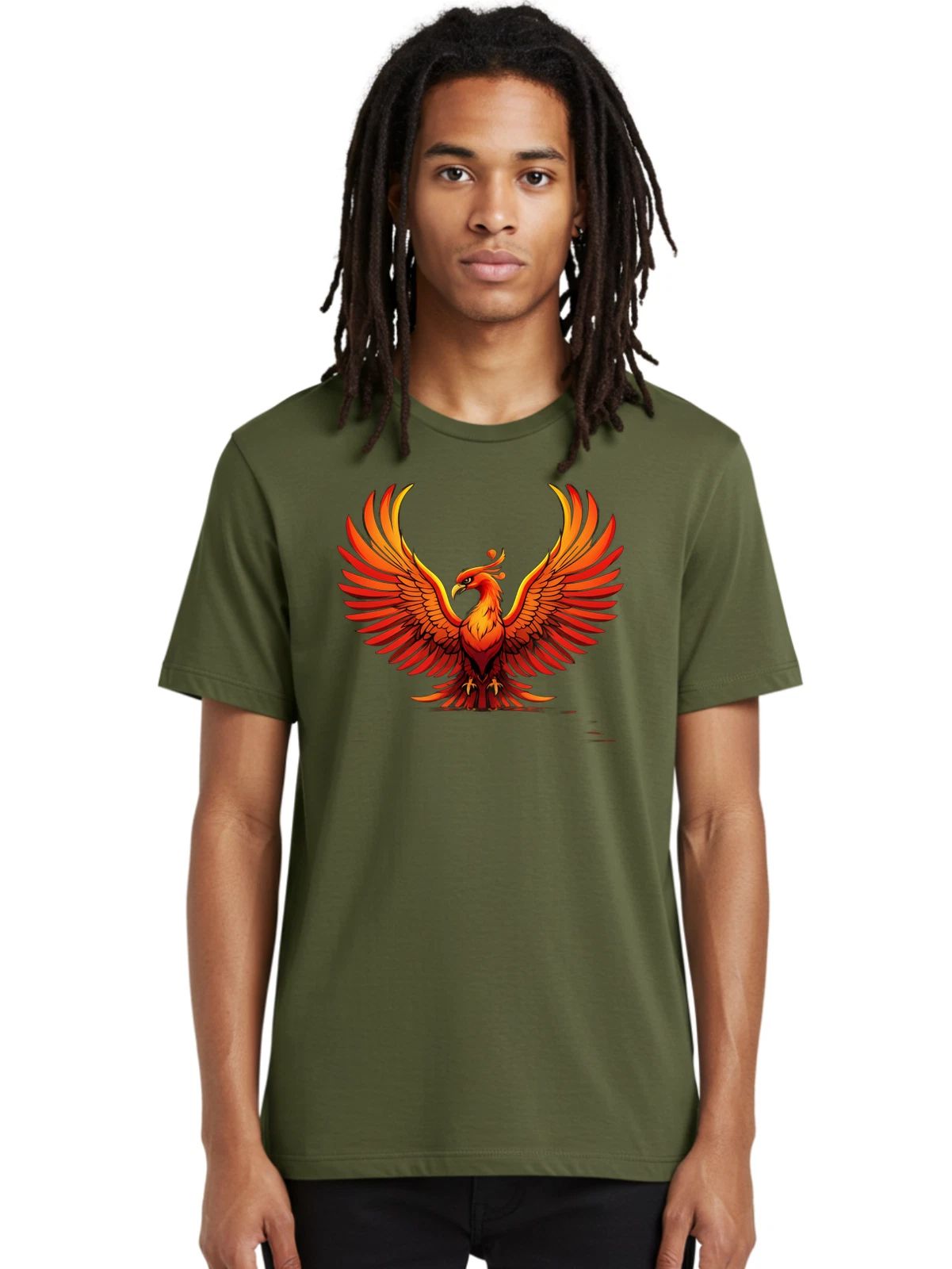 Phoenix-17 Mens Graphic Tee, 100% Cotton, Casual Summer Wear