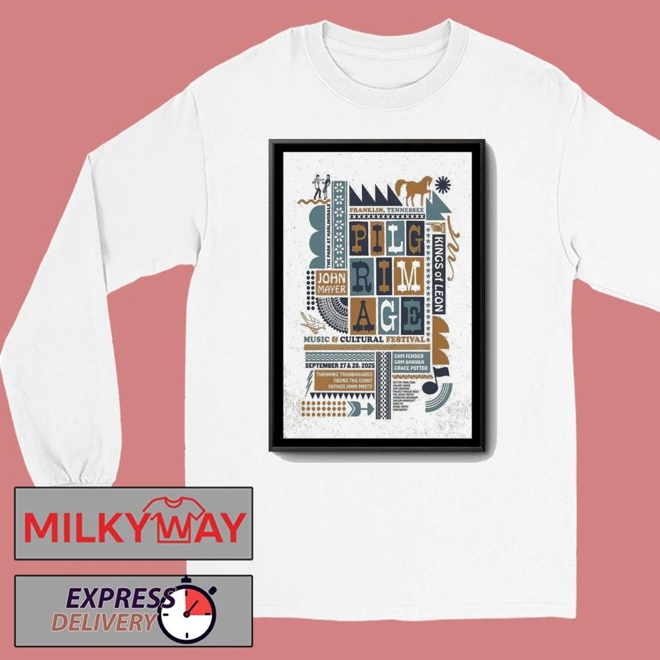 Pilgrimage Music Festival September 27 & 28, 2025 Franklin, Tennessee Poster shirt