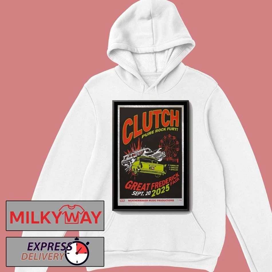 Clutch Sat 20 Sept 2025 Great Frederick Fair, Frederick, MD Poster shirt